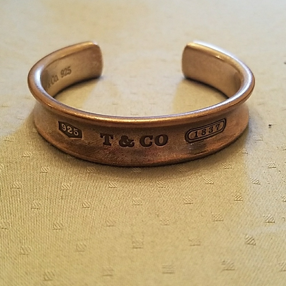 Tiffany & Co Large cuff logo bangle bracelet